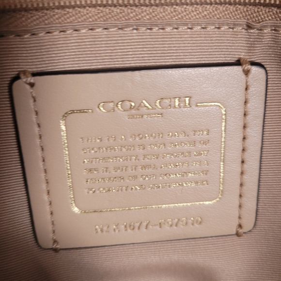 Coach F57510 Snake Patchwork Ava Tote In Beachwood Beige Gold Hardware - Picture 13 of 16